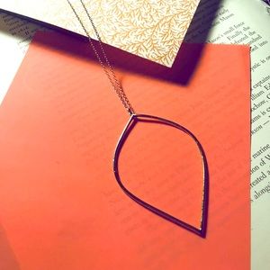 NWT Gold Tear Drop Pendant Sterling Silver 18”